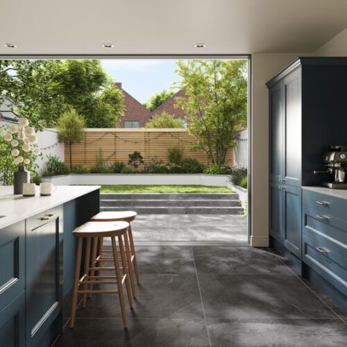 Atlanta Black Glazed Porcelain Tiles 1000x1000